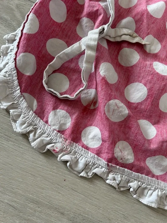 Disney Minnie Mouse Red Polka Dot Apron + Mickey & Minnie Plush 3PC Bundle Set - Picture 6 of 6